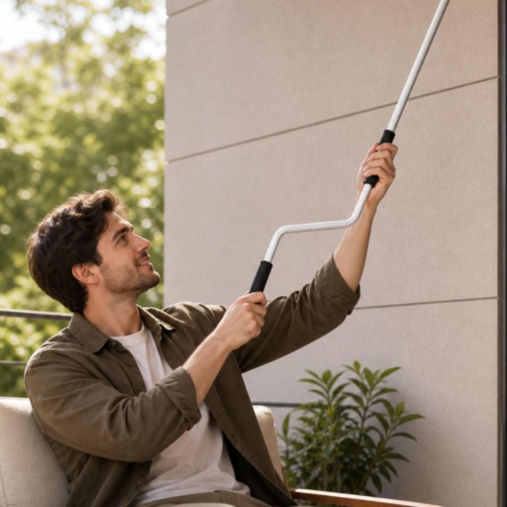Long-Reach Awning Crank Handle Efficient, Rod, for Shopfront