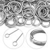 20pcs/lot Multisize Stainless Steel Jump Rings Round Open Ring Split Rings Connectors DIY Keychains Bracelet Jewelry Accessories