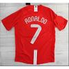 CR7 Retro dres pro dospělé č. 7, Prodyšný rychleschnoucí fotbalový dres pro fanoušky, Sběratelský, Červená/Zelená, M-XXL