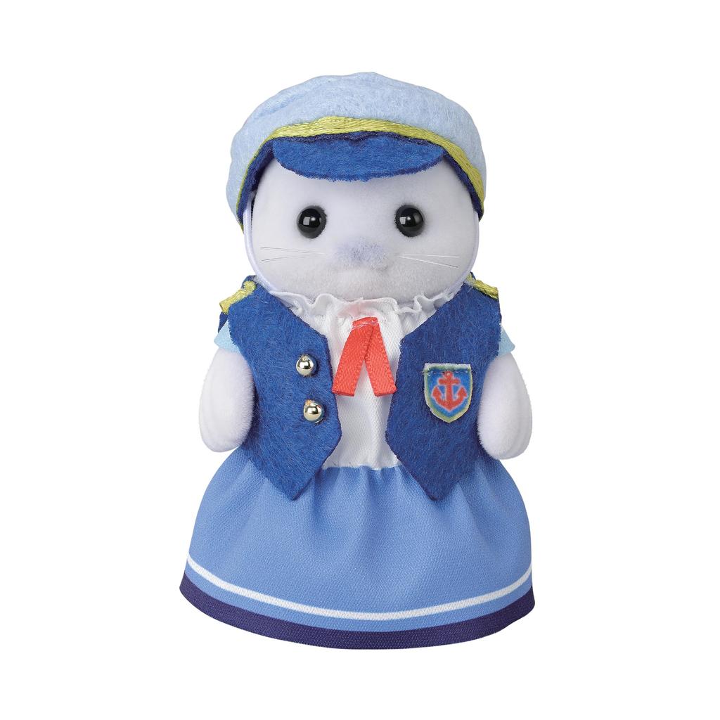 Sylvanian Families Vehicles [Captain Seal's Exciting Boat Set] V-08 ST Mark Certified, Ages 3 and Up, Toy Dollhouse, Sylvanian Families, Epoch