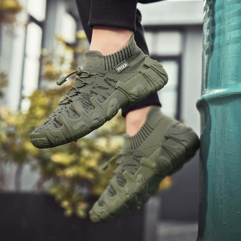 Fashion Round Foot Increase Height Beige Sports Shoes Loafers Men's Gray Sneakers Trainers For Man Low Cost Tenisky Basket Low Cost