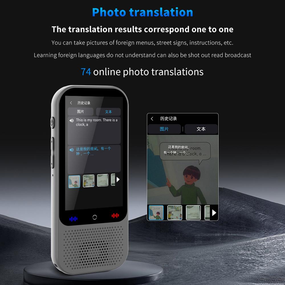 Portable Language Translator Device with 138 Languages Voice Translating 16 Offline Translation Simultaneous