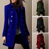 Cappotto da Ufficio alla Moda Top da Donna Casual Manica Lunga Bottoni Cappotti Top Per Donne Eleganti Abbigliamento da Club Donna Autunno Inverno Nuovo