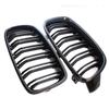 F30 Grill, Front Hood Kidney Grille For-BMW 3 Series F30 F31 F35 2013- (Double Slat Matt Black Grill, 2-Pc Set)