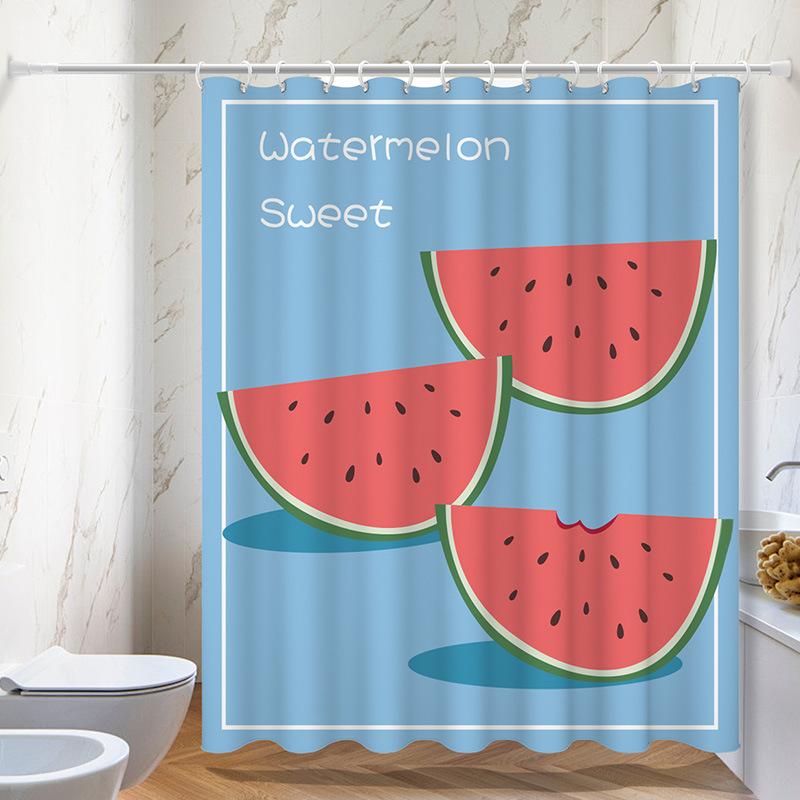 Cartoon Fun Series washable Dirt-Resistant Shower Curtain Shower Head waterproof Polyester Bath Curtain For Home Decor