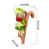 Artistic Resin Frogs On Ladder Wall Hanging Ornaments Weather Resistant Balcony Terraces Decoration