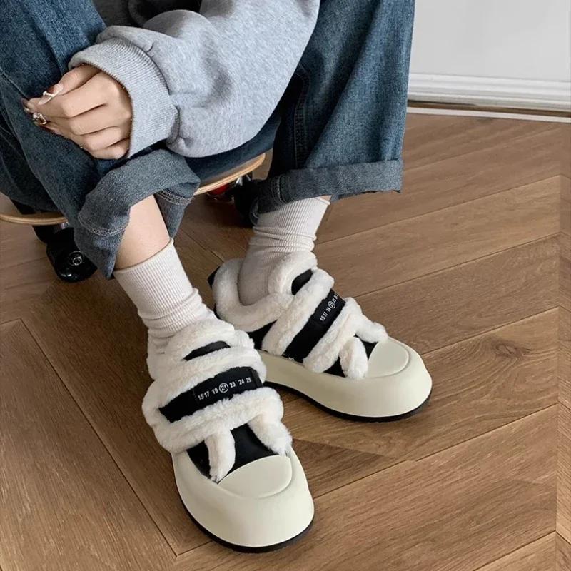 Fashion Women's Cotton Shoes Winter New Vulcanized Shoes Women's Sports Shoes Non-slip Plus Velvet Warm Women's Casual Snow Boots