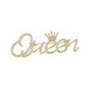 Light Luxury English Queen Crown Brooch Rhinestone Corsage Pin for Clothing Decoration