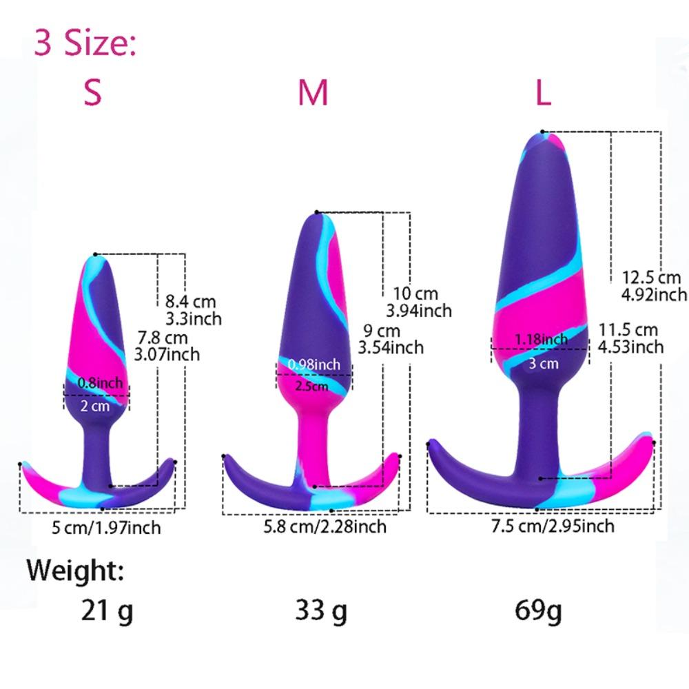 Colorful Colors Silicone Anal Butt Plug Dildos Prostate Massager Anal Vaginal Stimulator Adults Games Sex Toys for Women Adults