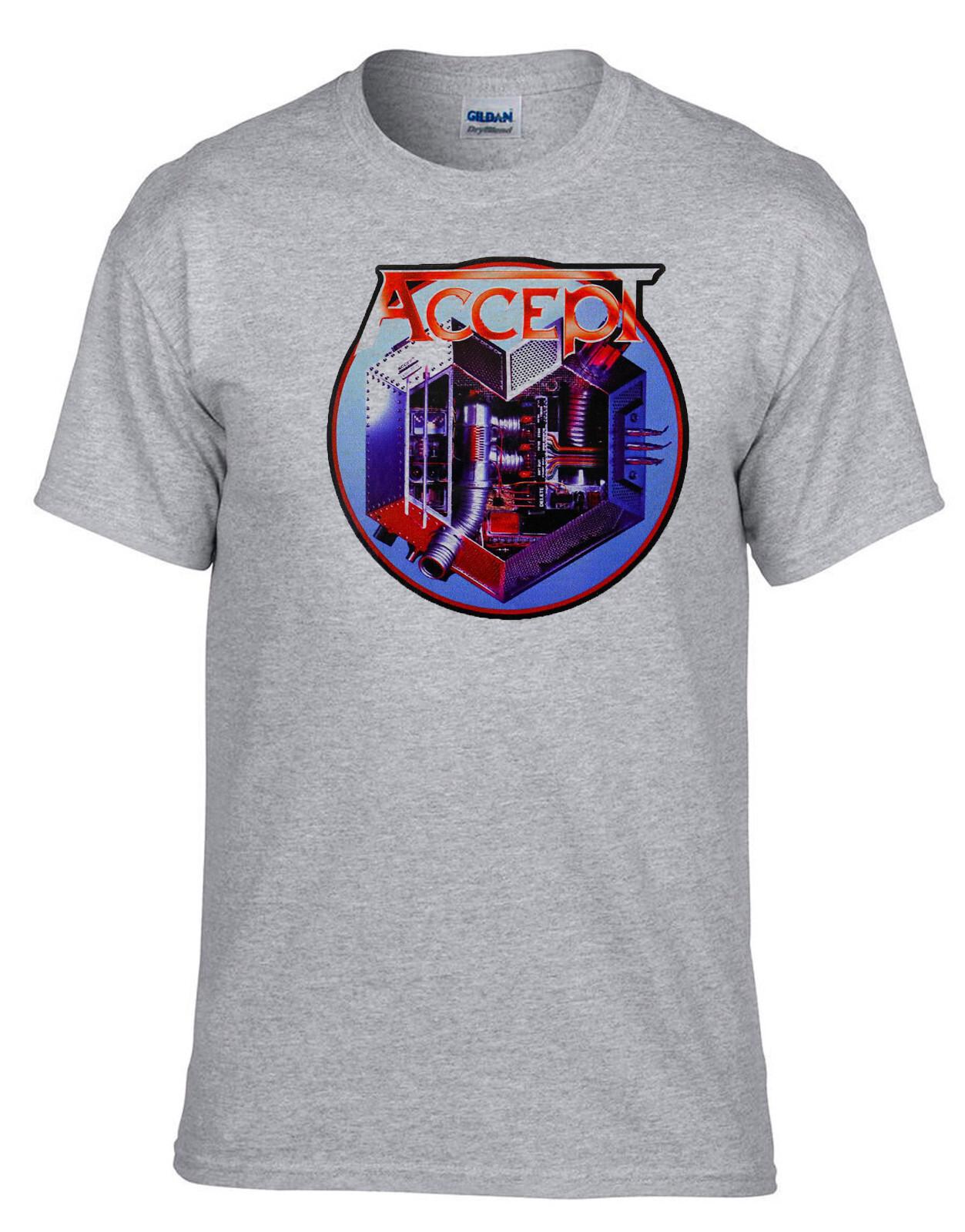 26 Accept Rockband Rock Music Legends Grey T-Shirt -513_Grey- Unisex T-Shirt M