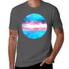 Glitch Trans Pride Flag Tshirt Graphic Print Short Sleeve Tshirt