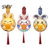 Cartoon Rabbit Lantern DIY Kit for Kids, Mooncake Bunny Material Retro Tassel Set, Handmade Crafts Mid-Autumn Festival Celebration Mid Autumn
