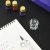 Verloopglazen Dip pennen met Inkt Cadeauset met 12 Goudpoeder Inkten Reinigingsbeker Pennenhouder voor Schrijver Kunstenaar Student Kind