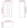 Dishwasher Front Kalmar Concrete Grey 60 x 31 x 100 cm