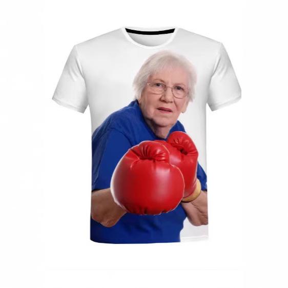 

Women s 3D Print Parody Grandma Series Round Neck T-shirt 4XL