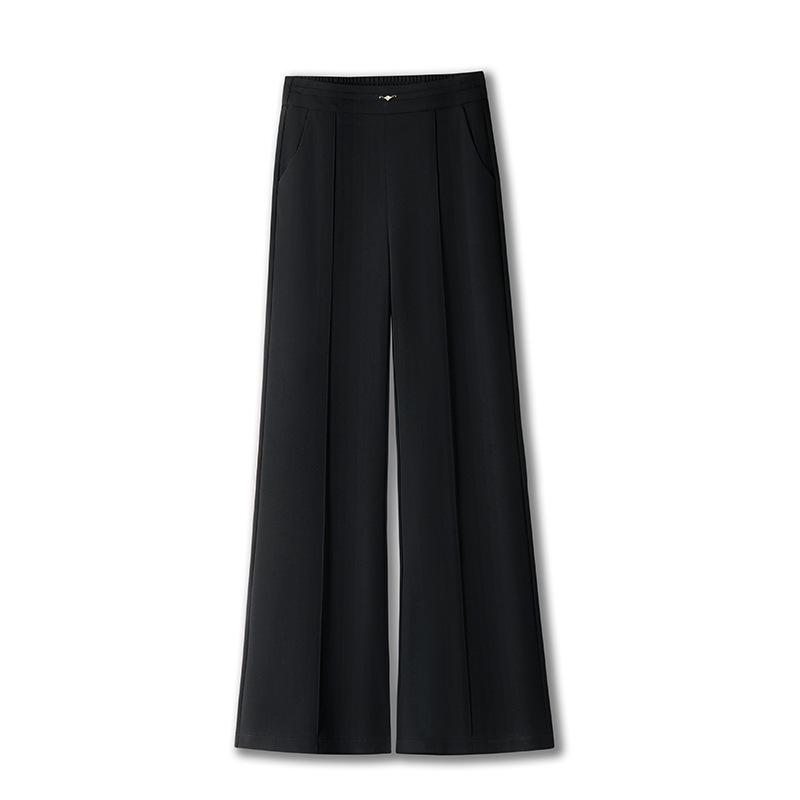 Women's Straight Wide-Leg High-Waist Pants for Spring/Autumn 2026 - Casual, Versatile Fashion for Middle-Aged & Elderly