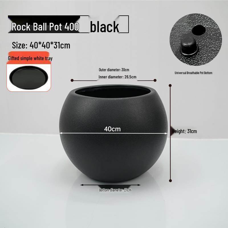 Nordic Spherical Resin Flower Pot - Versatile & Durable for Indoor/Outdoor Use, Large Diameter