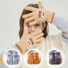 Autumn Winter Children's Gloves Cycling Cute Cartoon Warm Boy Girl Gloves Fleece Windproof Pupil Soft Outdoor Play Kids Gloves