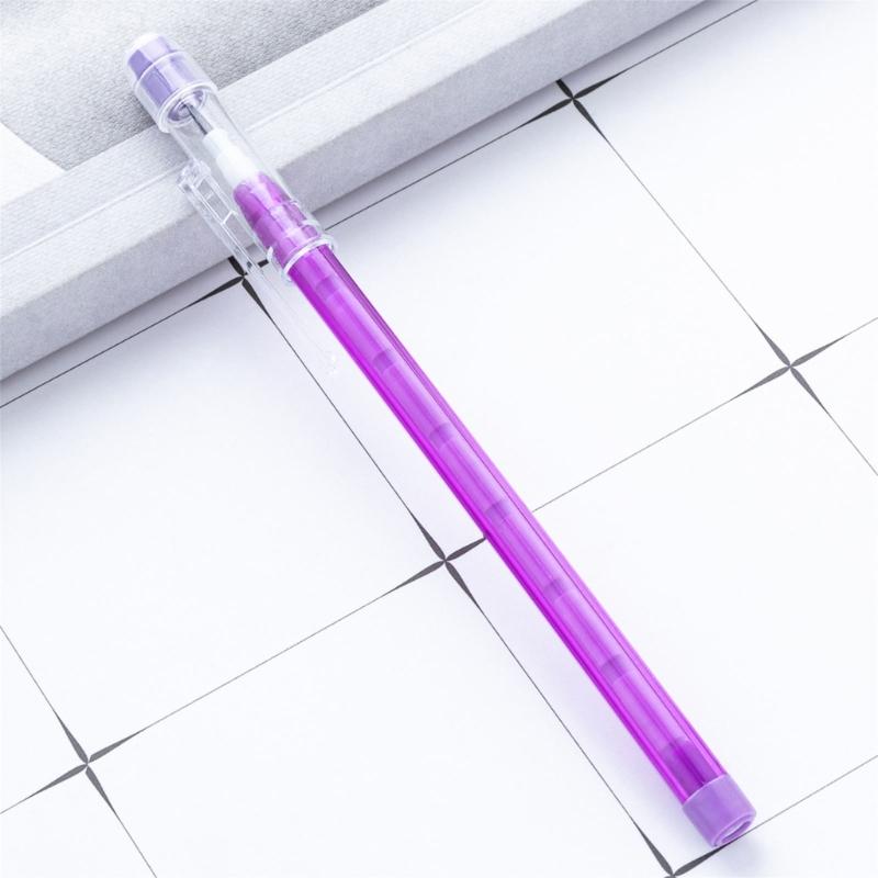 Stackable Pencils Popup Plastic Pencil with Eraser Top Multicolor Translucent Pencil Multipoint Not-Sharpening Pencil