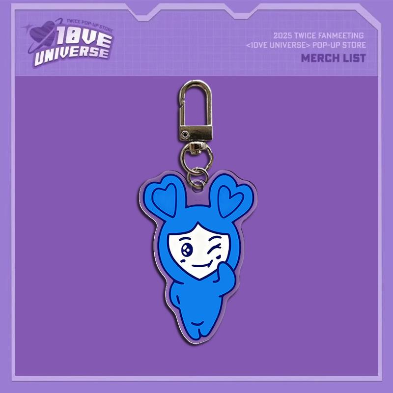 TWICE LOVELYS 10VE Universe Fanmeeting Pop-Up Store Acrylic Keychain Cartoon Bag Charm Keyring Kpop Merch Gift for ONCE