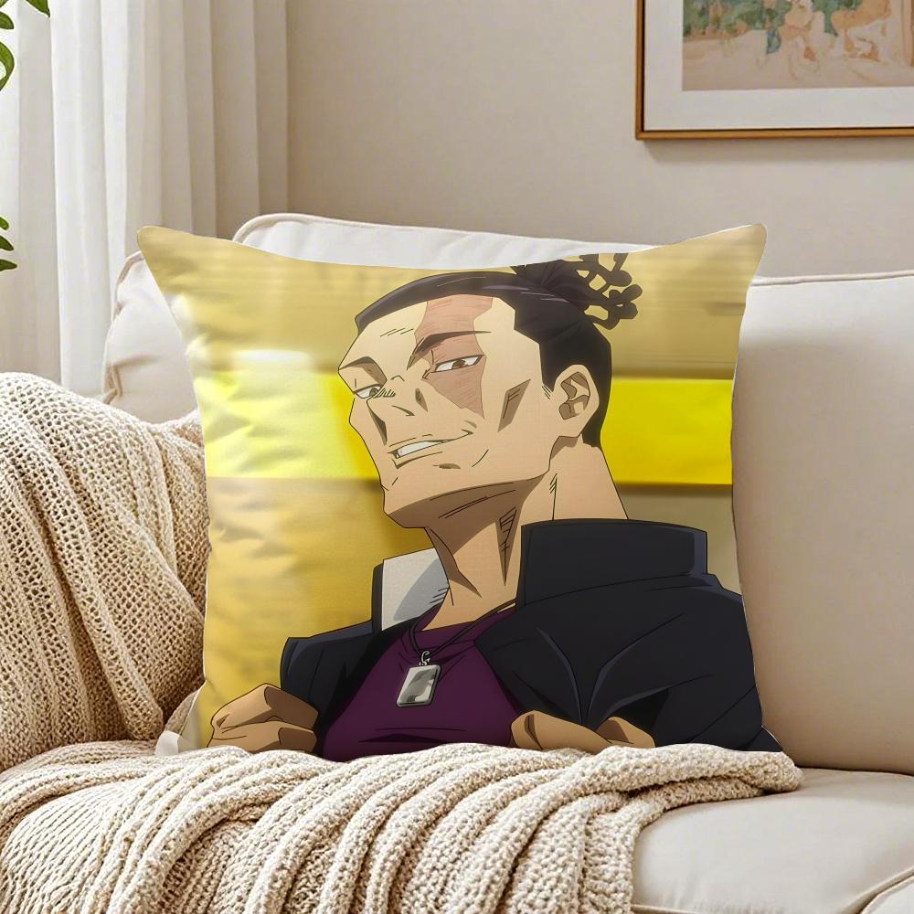 anime intense JJujutsu KKaisen Cushion Cover Pillowcase Antidustmite living Room Sofa Decor Cushion Room