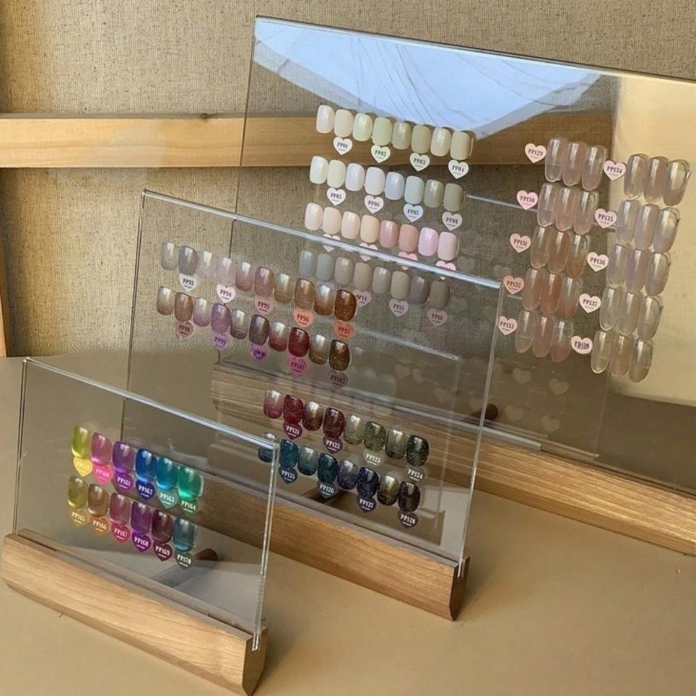 Acrylic Nail Polish Display Stand Transparent False Tips Display Shelf Manicure Tools