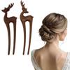 Vintage Style U Shaped Hair Forks Wood Hairs Fork Traditional Chinese Style Hairpin  Bun Hairstyle