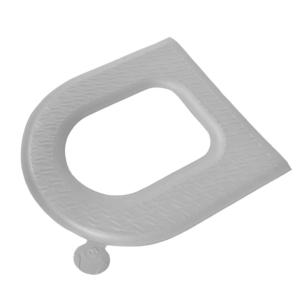 Toilet Seat Cover Pad Grey Cover Cushion with Handle Waterproof EVA Thickened Comfort Quick Dry