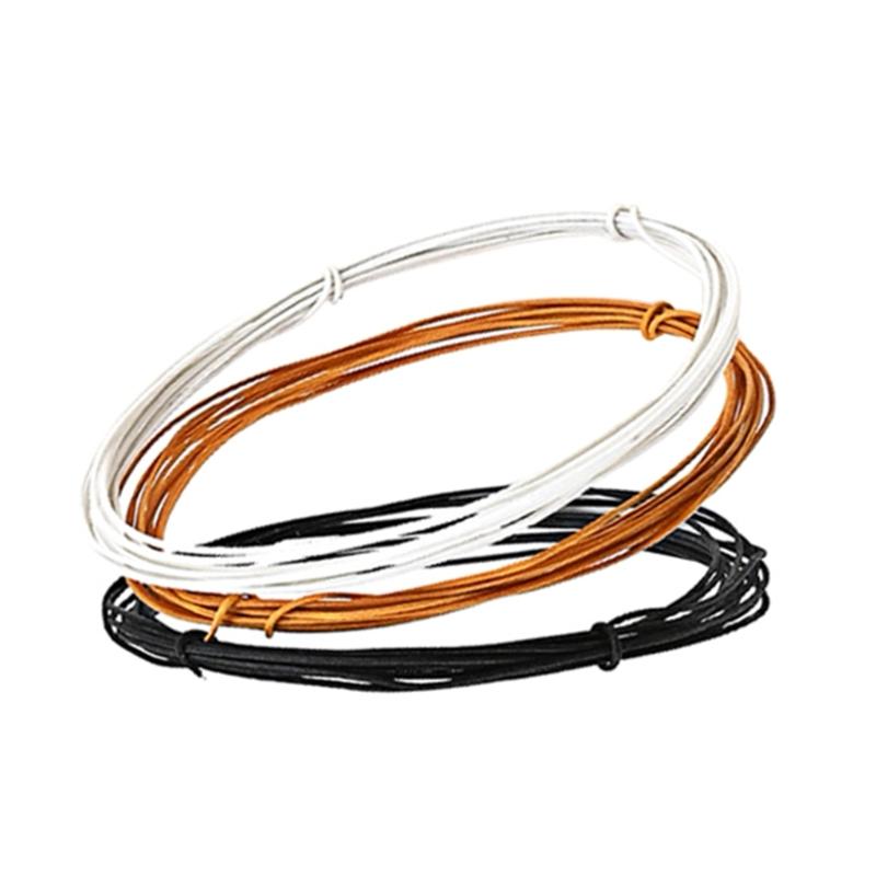 3.0m 10ft (Black/White/Yellow) Gavitt Cloth-covered Pre-tinned Stranded Pushback 22awg Guitar Wire Instrument Cable Part
