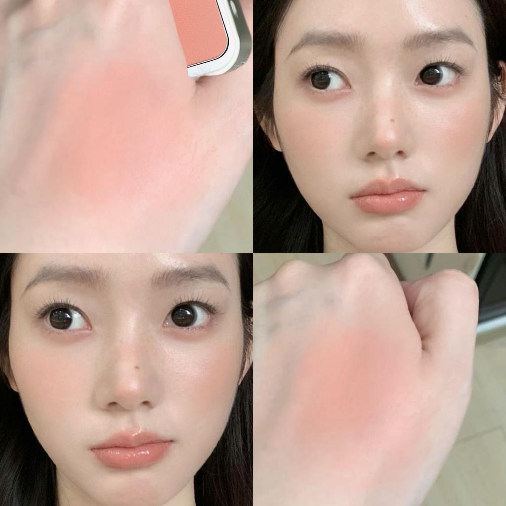 HERORANGE Low-Saturation Matte Blush Single Color Blush Palette, Soft and Smooth Texture, Fine and Non-Flaky, Easy To Apply, Long-Lasting Color