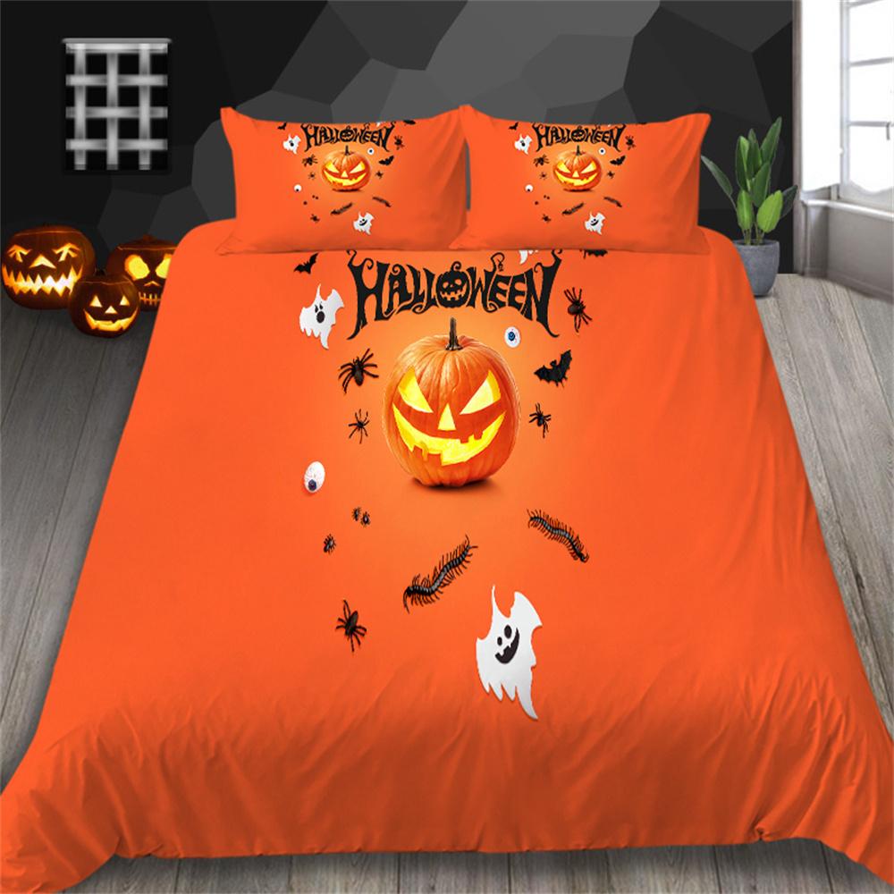 

Комплект пододеяльников для Хэллоуина, домашнее постельное белье, роскошные комплекты постельного белья, постельное белье королевского размера с наволочкой, детский комплект постельного белья EU Single 135x200cm