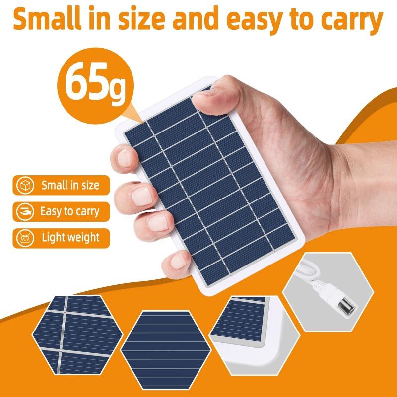 [1/2/4PCS] 2W Solar Panel With USB IP65 Waterproof Outdoor Hiking And Camping Portable Battery Mobile Phone Charging Bank Charging Panel 5V