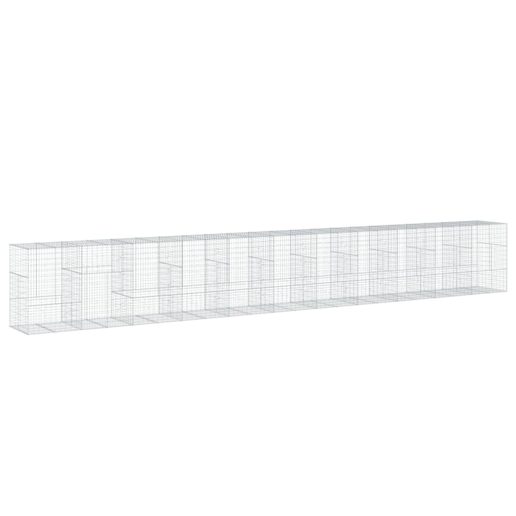 Gabion with Lid 1100x100x150 Cm Galvanized Iron