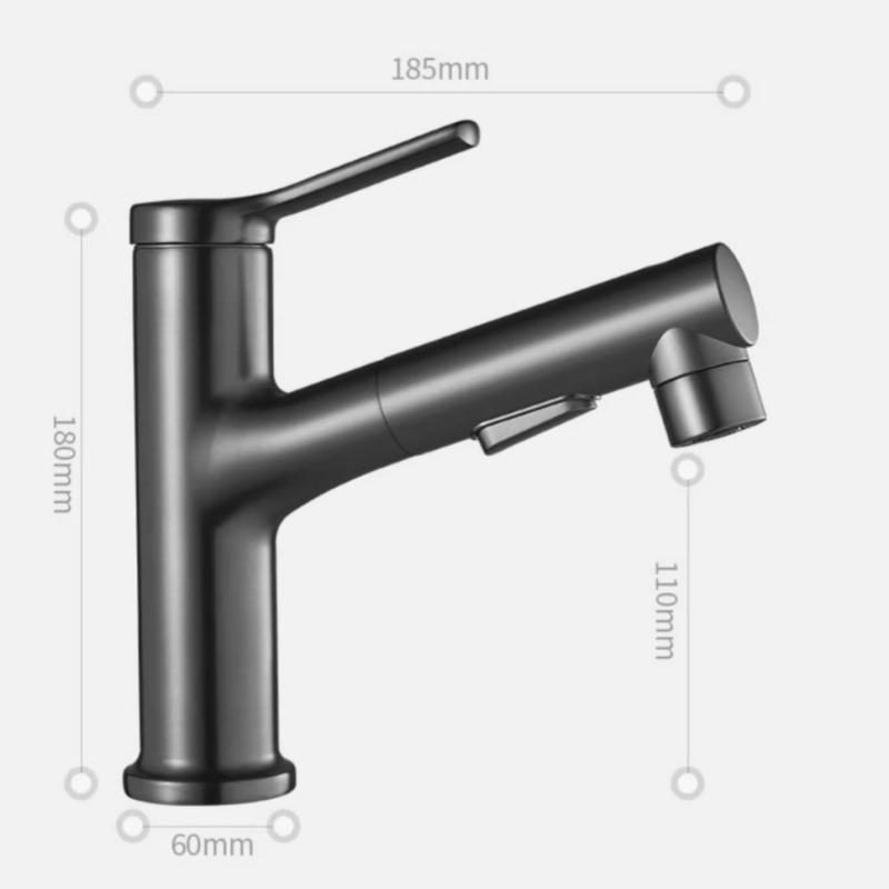 Bathroom Sink Faucet Basin Pull-out Faucet Hot and Cold Water Mixer Water Tap Single Hole For Bathroom Sinks Faucet Taps