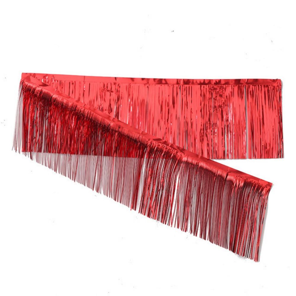 30*200cm Tassels Fringes Banner Shiny Rain Silk Curtain New Garland Curtain  For Wedding Birthday