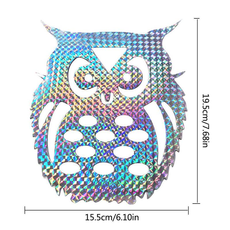 10pc Hanging Garden Laser Owl Scarecrow Reflective Lifelike Scare Bird Repellent Deterrent Protects Crops Fruits Plants for Farm