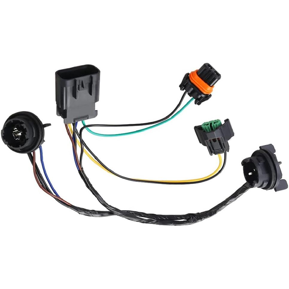 Compatible with Headlight Wiring Harness Chevy Silverado 1500 2500HD 3500 3500HD 2007 2008 2009 2010 2011 2012 2013 2014, Lamp Wire Harness, Front