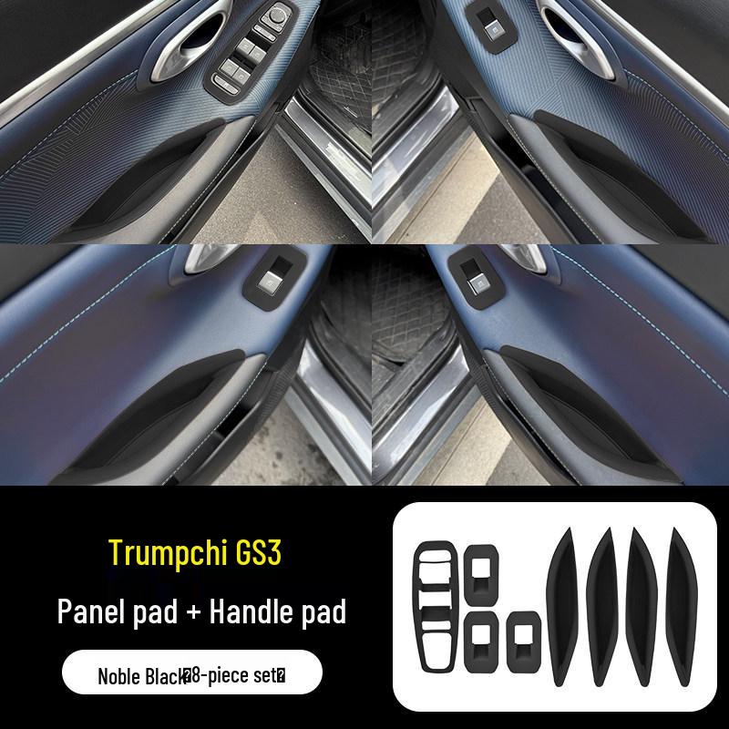 Trumpchi GS3 Center Console Accessory Set: Silicone Air Vent Pad, Wireless Charging Pad, Cup Holder Protector.