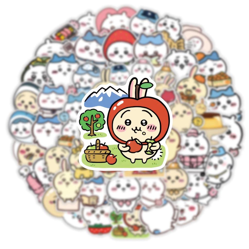 60 PCS Korean Style Cute Animal Stickers, Waterproof Vinyl Decals for Phone Case Cup Notebook Helmet Fridge Decor