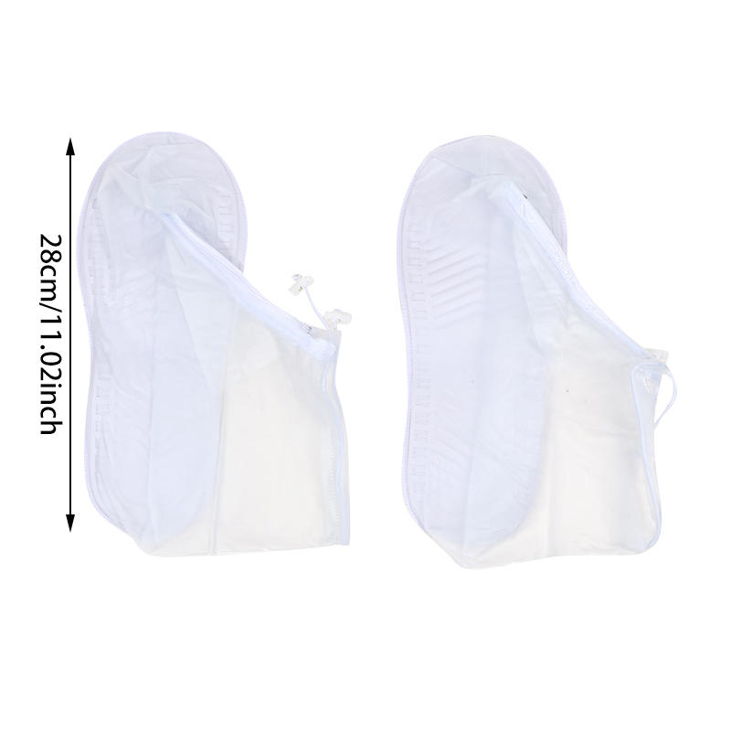 1Pair Anti-slip Wear-resistant Shoe Covers Outdoor Cycling Reusable Foldable Rain Shoe Protectors for Women Men