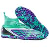 New high-top football shoes fly-woven tf broken nails youth artificial flat leather feet male and female students training shoes