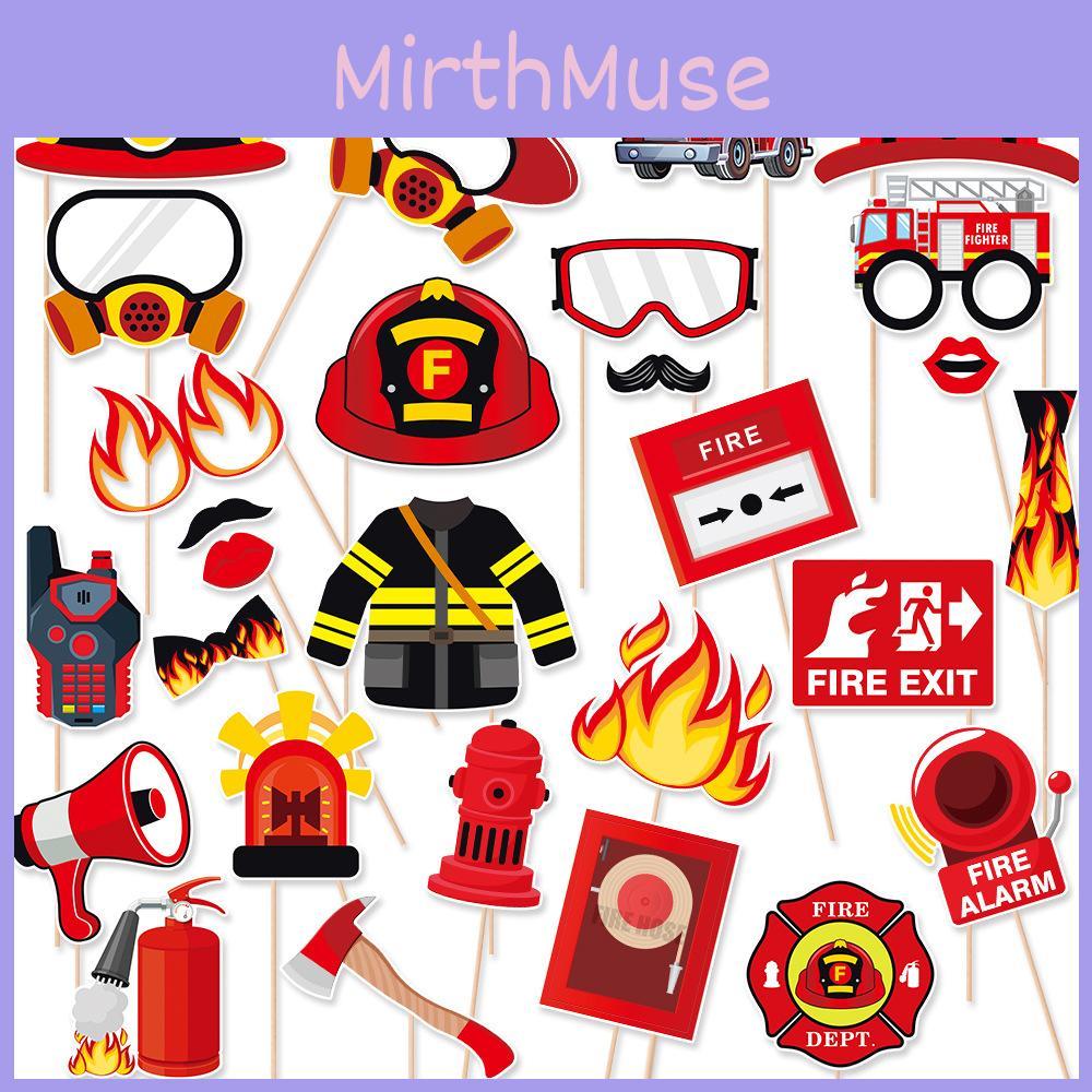 Birthday Themed Firefighting Party Decoration Wacky Handheld Props Photo