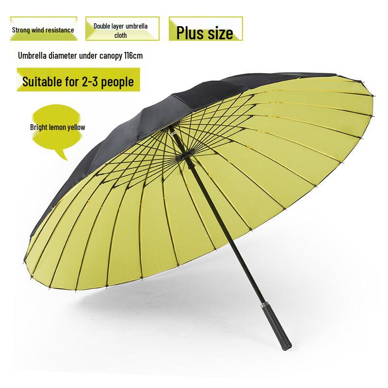 Heavy-Duty 24-Rib Straight Manual Umbrella