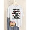 Fearless Understoppable Coffee Skull Print T Shirt Woman Breathable Hip Hop Top Summer T-Shirts Crewneck Short Sleeve