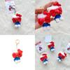 Plush Cute Keychain Bow Covers The Face Girls Backpack Gift Pendant