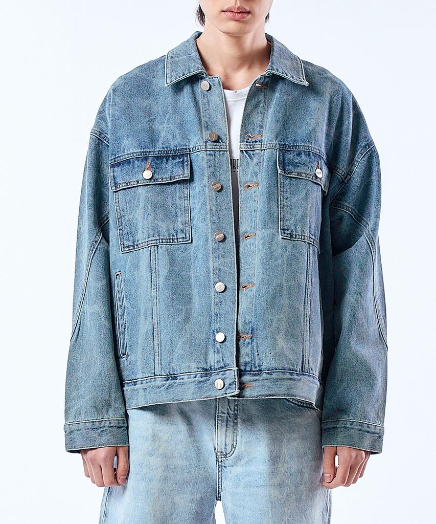 Philogram Blue Rain Tie-Dye Denim Jacket