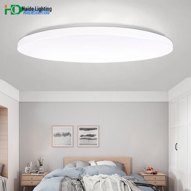 HD 48W Modern Round LED Ceiling Light with 3-Tone Dimming