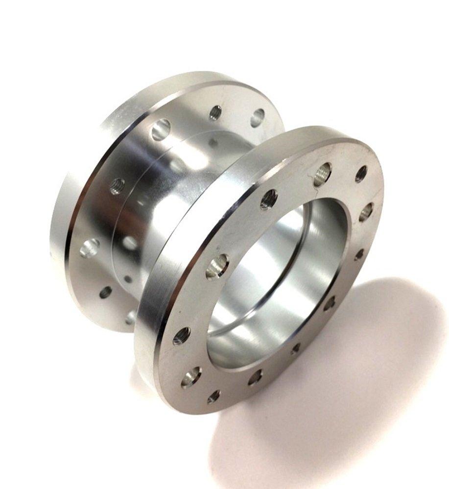 Steering Boss Spacer Aluminum 50mm Universal Silver Black Red Blue Purple (Silver)