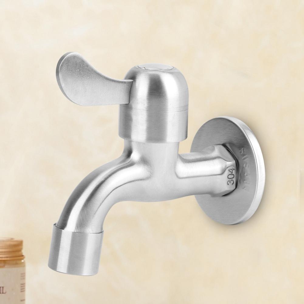 304 Stainless Steel Single Lever Faucet Tap Wall-in Stainless Steel Kitchen Faucet
