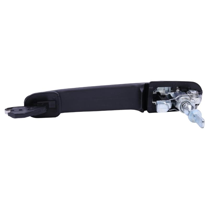 Black Exterior Car Door Handle with Integrated Lock Component, 6N0837207 6N0837207C Single-Body Engineering-Plastic Design for Mechanical Bolt-On